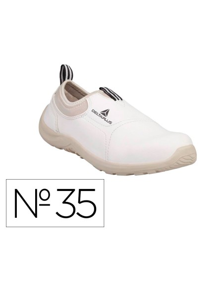 Zapatos de seguridad deltaplus microfibra pu suela pu mono-densidad color blanco talla 35