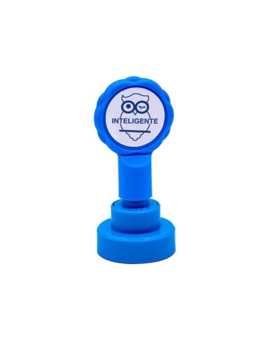 Sello artline emoticono inteligente color azul...