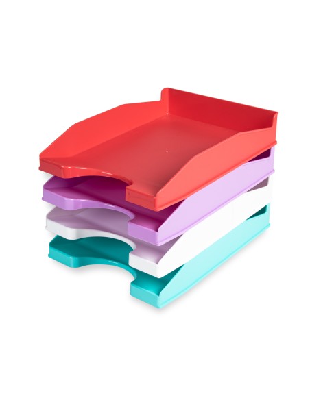 Bandeja sobremesa plastico q-connect blanco opaco 240x70x340 mm