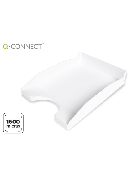 Bandeja sobremesa plastico q-connect blanco opaco 240x70x340 mm