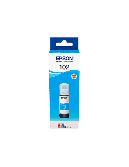 Tinta epson ecotank 102 et-2700 / 2750 / 3700 / 3750 / 4750 bote de 70 ml cian 6.000 pag