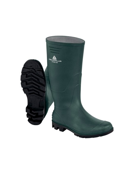 Botas deltaplus de seguridad stone pvc verde suela de tacos talla 39