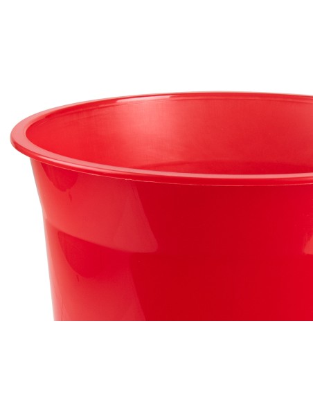 Papelera plastico q-connect rojo translucido 13 litros 275x285 mm