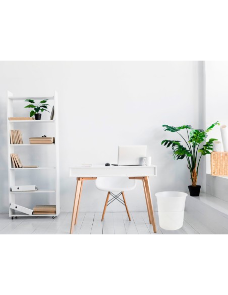 Papelera plastico q-connect transparente 13 litros 275x285 mm