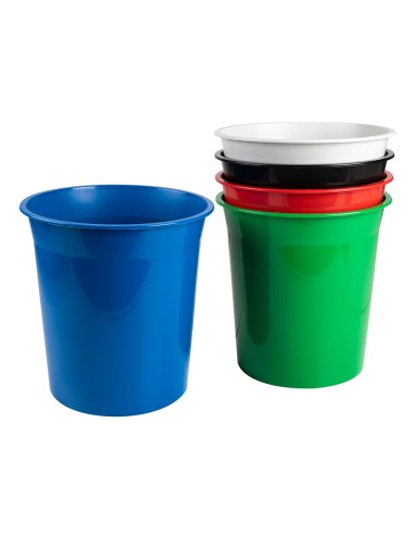 Papelera plastico q-connect rojo opaco 13...