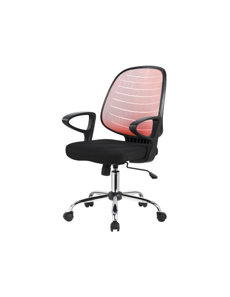 Silla giratoria q-connect base metal regulable en altura 920+80mm alto 600mm ancho 580mm profundidad rojo