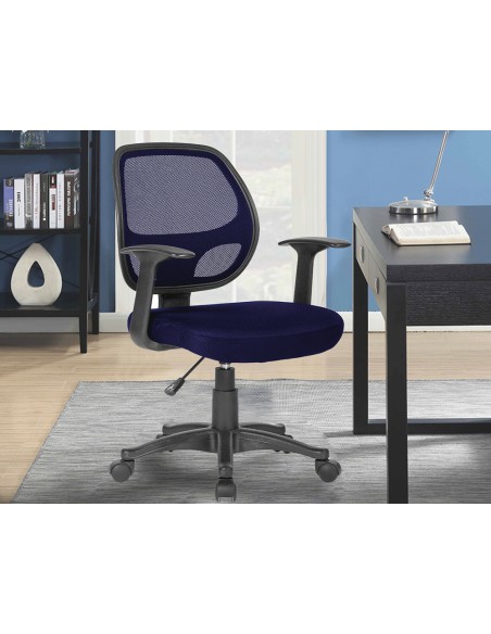 Silla giratoria q-connect respaldo medio regulable en altura 870+120mm alto 550mm ancho 590mm profundidad