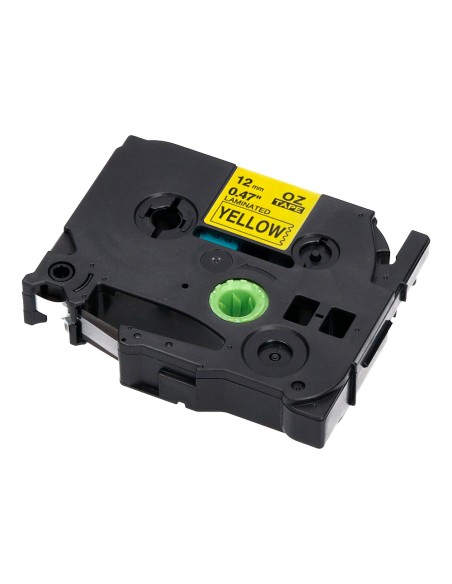Cinta q-connect tze-631 amarillo-negro 12mm longitud 8 m
