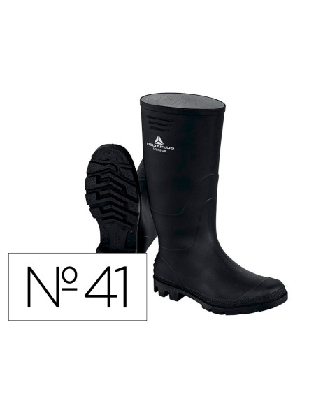 Botas deltaplus de seguridad stone pvc negro suela de tacos talla 41