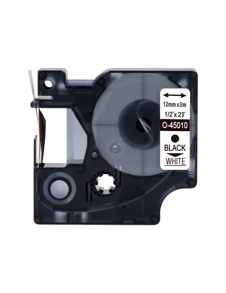 Cinta q-connect mk-221 blanco-negro 9mm longitud 8 m