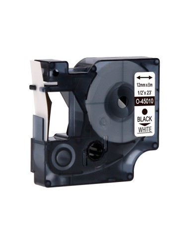 Cinta q-connect mk-221 blanco-negro 9mm...