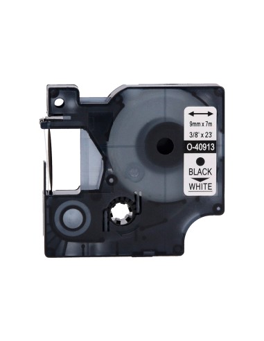Cinta q-connect 1000 negro-blanco 9 mm x 7 m dymo