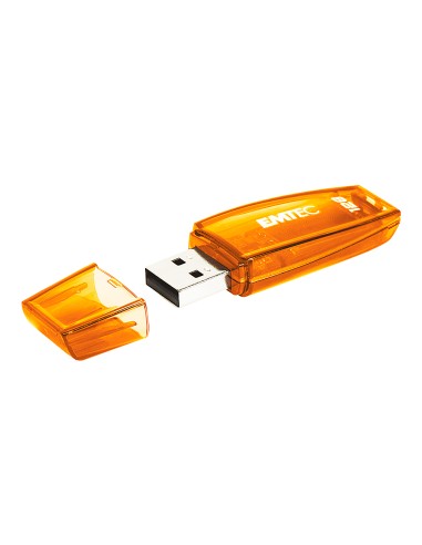 Memoria usb emtec flash c410 128 gb 2.0 naranja
