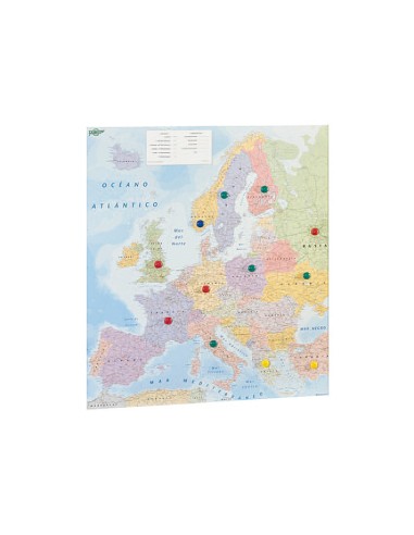 Mapa mural faibo europa plastificado enrollado...
