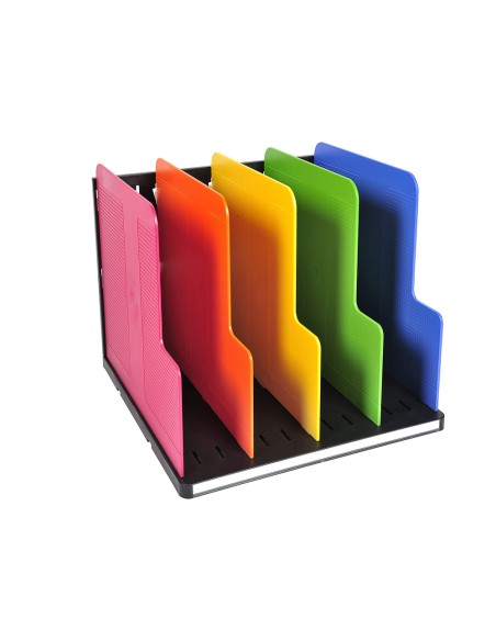 Organizador de armario exacompta modulotop negro multicolor vertical 5 compartimentos 300x288x255 mm