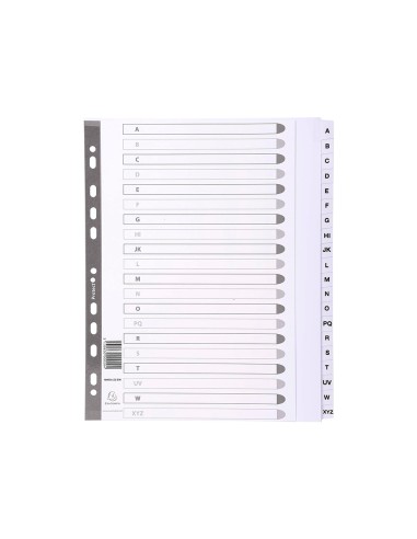 Separador exacompta cartulina blanca a-z juego...