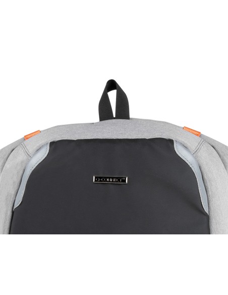 Mochila para portatil q-connect 18\" negra / gris poliester impermeable 460x170x310 mm