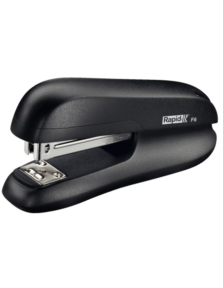 Grapadora rapid f6 plastico abs color negro capacidad 20 hojas usa grapas 24/6 y 26/6