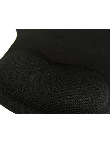 Alfombrilla para raton q-connect reposamuñecas de gel color negro 190x230x20 mm