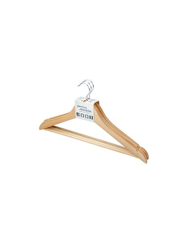 Percha kerkom madera natural barnizada pack de...
