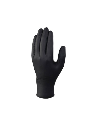 Guantes deltaplus de nitrilo desechable negro...