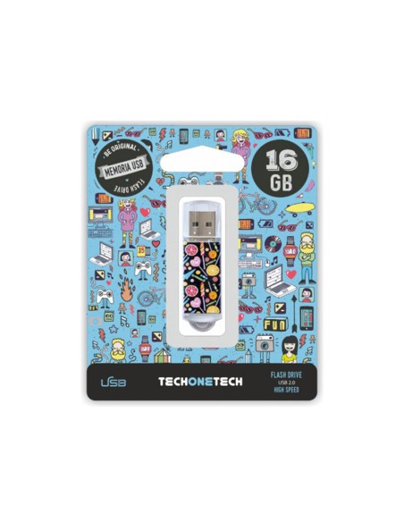 Memoria usb techonetech flash drive 16 gb 2.0 candy pop