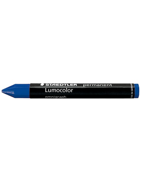 Cera staedtler para marcar azul lumocolor permanente omnigraph 236 caja de 12 unidades