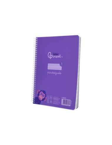 Cuaderno espiral liderpapel a5 pautaguia tapa...