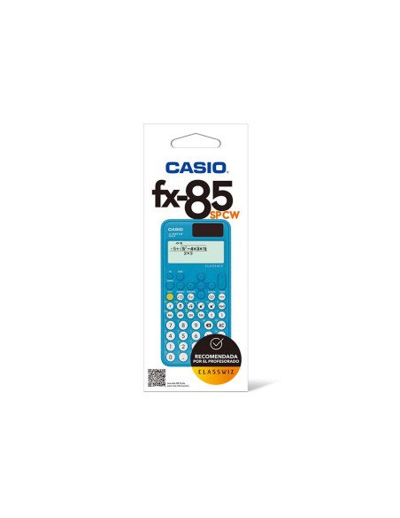 Calculadora casio fx-85sp cw iberia solar cientifica +300 funciones 9 memorias 15+10+2 digitos 16 mb flash con tapa