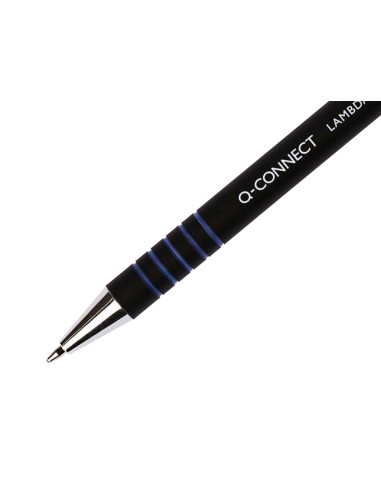 Boligrafo q-connect retractil con grip 0,7 mm...