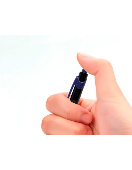 Boligrafo q-connect retractil con grip 0,7 mm color azul