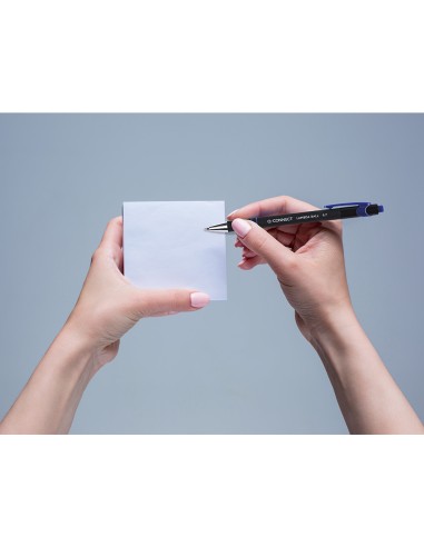 Boligrafo q-connect retractil con grip 0,7 mm...
