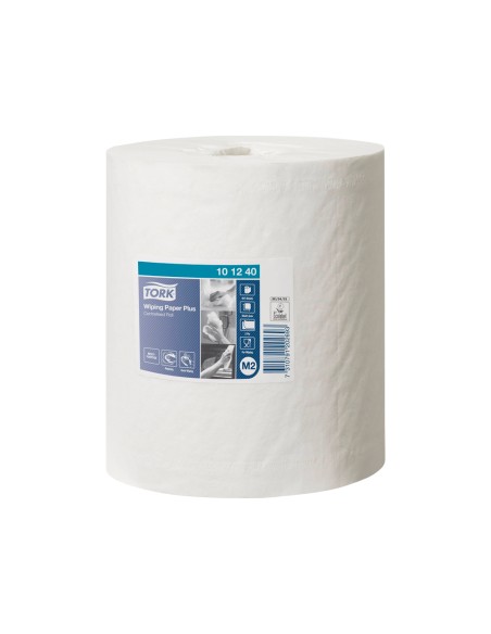 Papel secamanos tork extra ancho 215 mm largo 160 m 2 capas para dispensador m2 paquete de 6 unidades