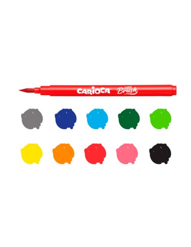 Rotulador carioca super brush caja de 10...