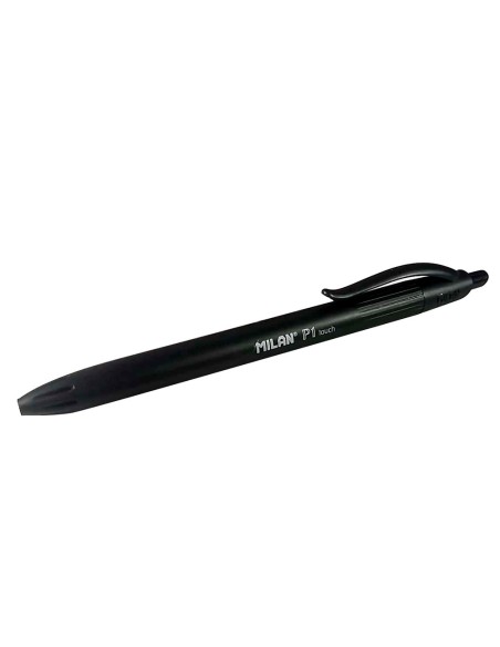 Boligrafo milan p1 retractil 1 mm touch negro