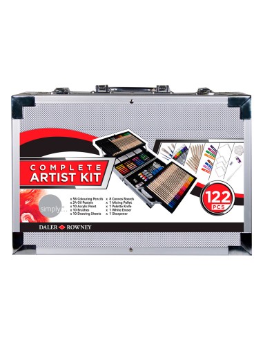 Maletin de pinturas daler rowney metalico 122...