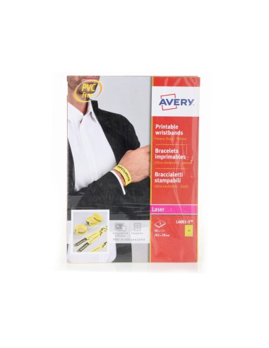 Pulsera identificativa avery polietileno...