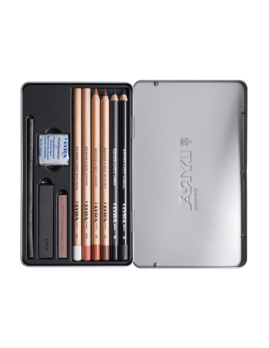 Lapices lyra rembrandt monocromo con accesorios...