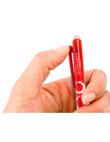 Boligrafo q-connect retractil borrable 0,7 mm...