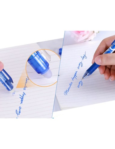 Boligrafo q-connect retractil borrable 0,7 mm...