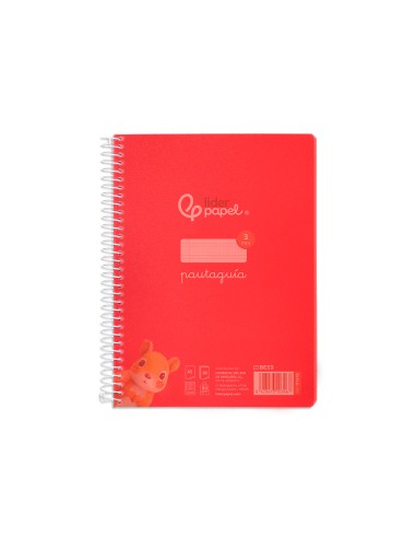 Cuaderno espiral liderpapel a5 pautaguia tapa...