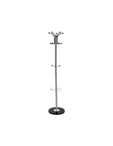 Perchero metalico q-connect gris de pie 10...
