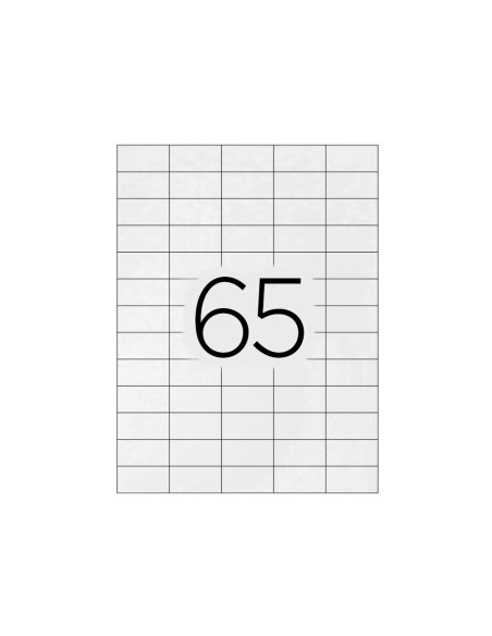 Etiqueta adhesiva q-connect kf15386 tamaño 38,1x21,2 mm fotocopiadora laser ink-jet caja con 100 hojas din a4