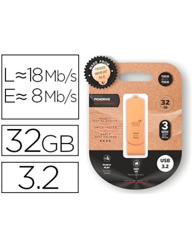 Memoria usb tech one tech ecotech biodegradable...