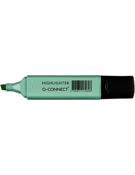 Rotulador q-connect fluorescente pastel azul punta biselada