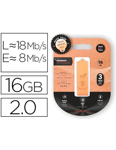 Memoria usb tech one tech ecotech biodegradable...