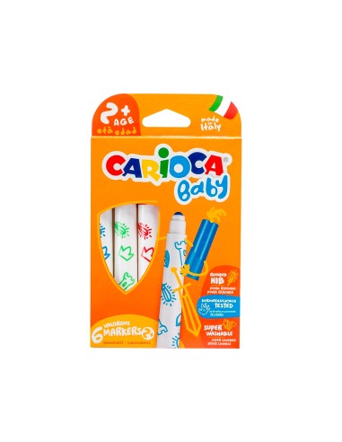 Rotulador carioca baby 2 años caja 6 unidades...