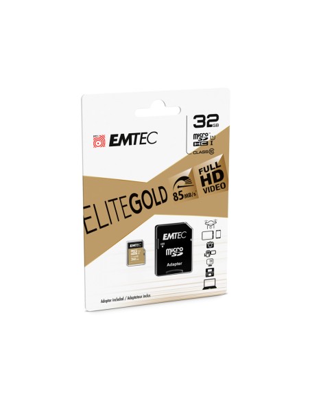 Memoria sd micro emtec class 10 gold con adaptador 32 gb