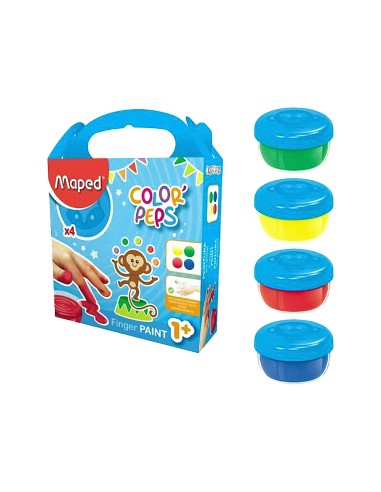 Pintura a dedos maped color peps caja de 4...