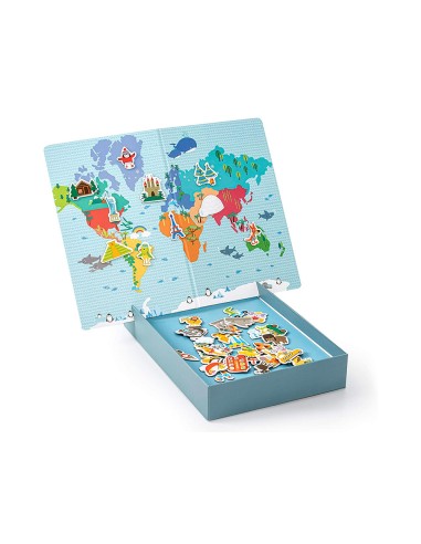 Juego apli didactico magnetico mapa mundi 40...